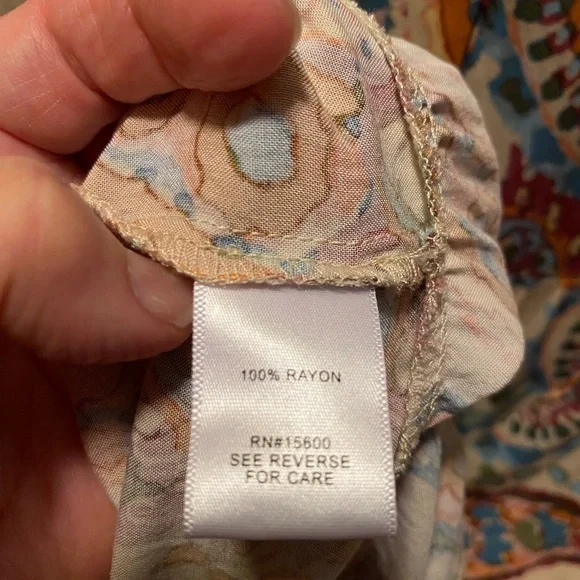 Paisley flowing 3/4 sleeves dress - Picture 4 of 8